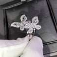 thumbnail image 3 of LPSSTORE Ring Two Square Diamond Butterfly Zircon Ring Creative Engagement Ring The Droplets Diamond Alloy Inlay Zircon Bracelet Sets of Ring Princess Engagement Ring, 3 of 5
