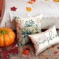 thumbnail image 3 of Fall Pillow Covers 18x18 inch Set of 2 Watercolor Pumpkin Maple Leaf Decorative Throw Pillow Covers Autumn Thanksgiving Farmhouse Decoration for Home Couch, 3 of 6
