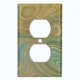 thumbnail image 2 of Metal Light Switch Plate Cover Image of Marble Green Yellow Swirl Galaxy MAR074, 2 of 13