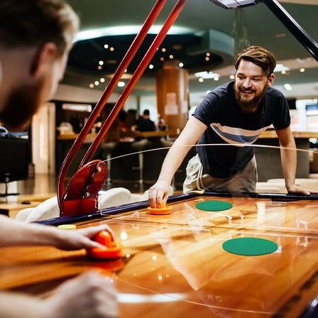 SOPOTUTU Green Table Hockey Puck and Bat Set 8 Pieces Smooth Sliding Accessories for Tabletop Games