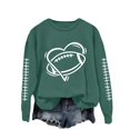 thumbnail image 3 of YVNAURA Womens Fall Winter Crew Neck Sweatshirt Loose Fit Long Sleeve Casual Pullover Oversized Round Neck Tunic Top Cozy Fleece for Daily Wear 2026, Blackish Green,L, 3 of 3