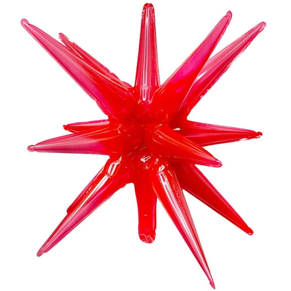 22 inch 3D Star-Burst All-In-One - Transparent Apple Red (Air-Fill Only) Foil Mylar Balloon - Party Supplies Decorations
