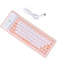 thumbnail image 2 of EeaseCA 85 Keys Roll Up USB Wired Keyboard Waterproof Silent Keyboard for Computer (Orange), 2 of 7