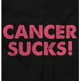 thumbnail image 2 of Cancer Sucks Breast Awareness Quote Womens Fitted Plus Size Graphic Tee Brisco Brands 3X, 2 of 5