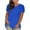 Deep Blue, variant on Oalirro Women's Tops, Tees & Blouses Women Tops and Blouses Women's Fashion Plus-Size Solid O-Neck Loose Short Sleeve T-shirt Pullover Tops