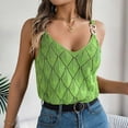 thumbnail image 7 of Mrat Knit Tank Tops Women's Fashion Tank Tops Summer Sleeveless Casual Loose Blouses Cotton Tank Tops S-153 Green XL, 7 of 7