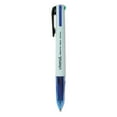 thumbnail image 1 of Universal,4-Color Multi-Color Ballpoint Pen, Retractable, Medium 1 mm, Black/blue/green/red Ink, White/translucent Blue Barrel, 3/pack | Bundle of 10 Packs, 1 of 1