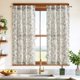 thumbnail image 1 of Cortinas para Ventana Jinchan Floral 45x115 cm Lino 2 Paneles Gris, 1 of 9
