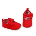 thumbnail image 5 of Yoyauz Baby Girl Mary Jane Shoes Anti Slip Rubber Sole Ballet Slippers Princess Dress Wedding Shoes Newborn Kids Shoes Toddler Shoes（0-12 Month）, 5 of 11