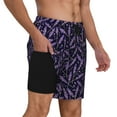 thumbnail image 3 of Balery Lavender Flowers Mens Swim Trunks Swim Shorts for Men Quick Dry Inseam Beach Shorts with Compression Liner Pocket-Medium, 3 of 9