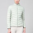 thumbnail image 1 of Women's Winter Collar Zipper Jacket, Lightweight Slim Design, Pockets Insulated, For Cold Weather, Everyday Wear, Fashionable Style, Versatile Outerwear, Cotton Blend Fabric, Urban Commuting, Travel, 1 of 7