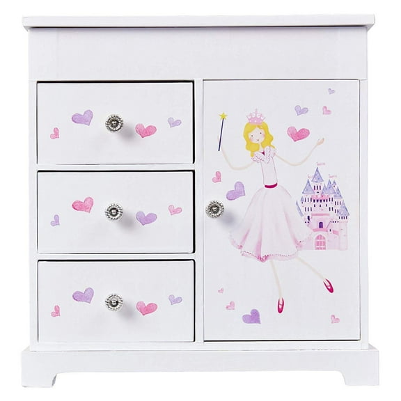 Mele & Co. Adalyn Girl's Musical Ballerina Jewelry Box (Castle & Fairy Princess Design)