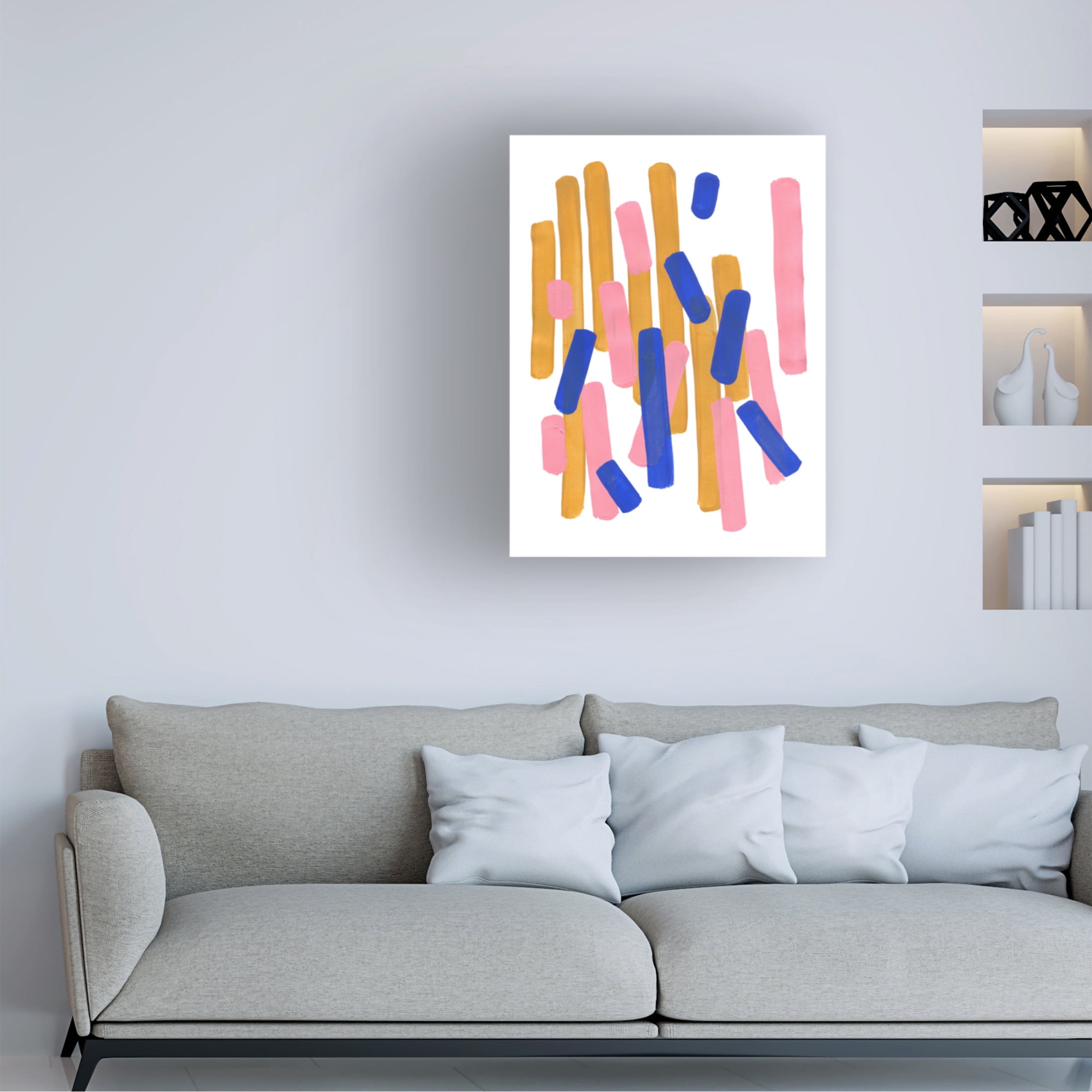Trademark Fine Art Ejaaz Haniff Pink Confetti Canvas Wall Art