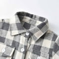 thumbnail image 4 of IROINNID Kids Flannel Shirt Jacket Plaid Long Sleeve Turndown Lapel Button Down Shacket Boys Girls Comfy Long Sleeve Casual Tops, 4 of 9