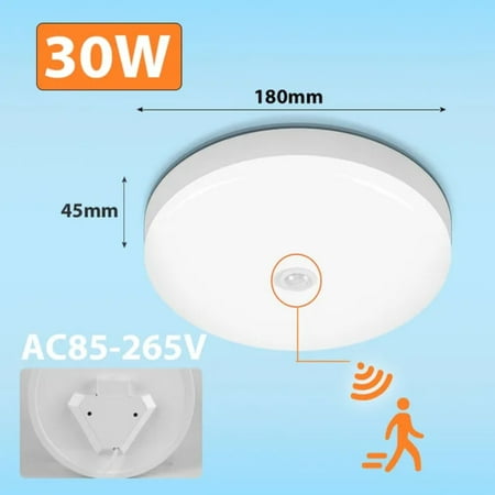 

DFDIEJZ Choose from Stylish and Contemporary Modern UFO Ceiling Lamp with PIR Motion Sensor - Available in 15w 20w 30w or 40w - Ideal Lighting Fixture for Corridor and Garage - Options