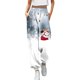 thumbnail image 1 of Gibobby pantalones de mujer Pantalones casuales de fitness deportivos de cintura alta con bolsillo en la cintura con estampado navideño informal para mujer (Rojo, L), 1 of 4