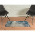 thumbnail image 2 of 2' x 3' Blue and Gray Abstract Power Loom Area Rug, 2 of 5