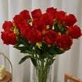 thumbnail image 7 of Fake Roses, Artificial Flowers With Long Stems, Single Artificial Rose,19.7 Inch Realistic Faux Silk Rose, Elegant Roses For Bridal Wedding, Valentine's Day, Mother's Day Gift, 1Pc(Red,19.7x2"), 7 of 7