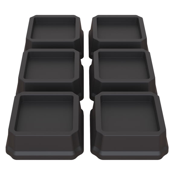 Bedofmine Bed Risers 1 inch Heavy Duty Furniture Risers for Sofas, Chair Risers Sofa Risers Table Risers Set of 6 Pack, Black