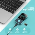 thumbnail image 3 of Reproductor MP3 AGPTEK A65 64GB con clip Bluetooth 5.3 Azul, 3 of 8