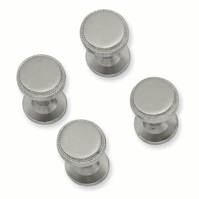 Florentine Beaded Four Piece Tuxedo Studs Set Cuff Link Collar Stay