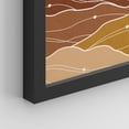 thumbnail image 5 of PixonSign Framed Canvas Print Wall Art Set - Mid-Century Orange Sun & Moon Landscape Posters - Gallery Set of 5 Nature Forest Plants Digital Art Boho Wall Décor for Living Room - Black, 5 of 5