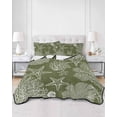 thumbnail image 2 of Quilts Queen Size Bedding Set, Sage Green Coastal Reversible Summer Quilt 3 Pieces, Starfish Coral Summer Beach Ocean Lightweight Bedspreads Coverlets with 2 Pillow Shams for All Seasons, 2 of 5