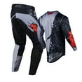 thumbnail image 4 of Willbros Motocross Dirt Bike Jersey and Pants Combo MX Offroad Breathable Summer Racewear Gear Set Gray Black Red (Jersey Adult S/Pants W30), 4 of 5