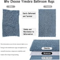 thumbnail image 6 of Luxury Bathroom Rug Mat 24x17, Extra Soft & Absorbent Bath Rugs, Non-Slip Plush Shaggy Bath Carpet, Machine Wash Dry, Bath Mats for Bathroom Floor, Tub and Shower, Denim Blue, 6 of 6