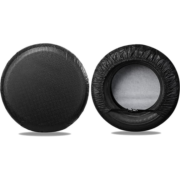 Tire Covers for RV Wheel (2 Pack Black), Oxford Waterproof UV Sun Protectors for Motorhome Boat Trailer Camper Van SUV,D66cm x H28cm for Diameter 24"-26"