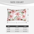 thumbnail image 3 of Plush Throw Pillow Covers, Pink Lilies Flowers Pillow Cases with Invisible Zipper, Breathable Microfiber Pillow Cases Standard Size for Sleeping Bedroom Sofa Living Room 20x30, 3 of 5