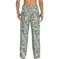 thumbnail image 3 of Goofa Rose Flowers Printed Soft Pajama Pants for Men, Wide Leg Comfy Casual Lounge Yoga Pants-Small, 3 of 9