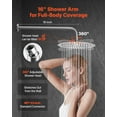 thumbnail image 4 of VEVOR Shower Faucet Set, Rainfall Bathroom Shower System with 10-Inch Round Rain Shower Head and Handheld Spray, Wall Mounted Bath Fixtures with Brass Valve and Trim Kit, Brushed Nickel, 4 of 9