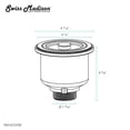 thumbnail image 3 of 4.5" Stainless Steel Basket Drain in Black, 3 of 3