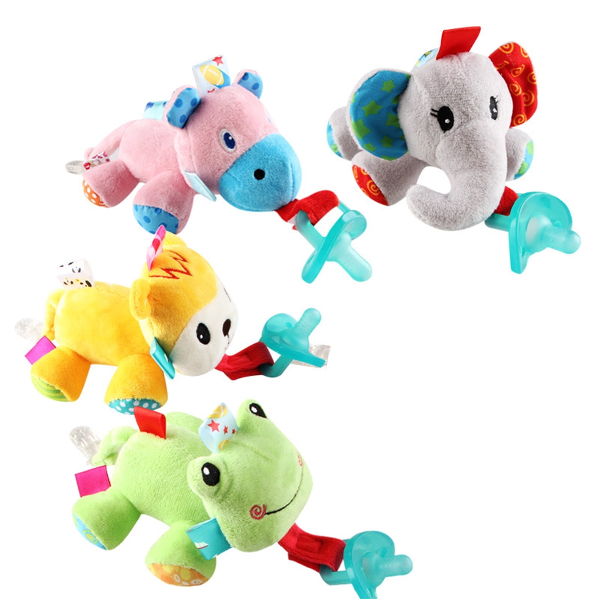 Baby Soothing Pacifier Toys,Infant Pacifier Holder Baby Soothie