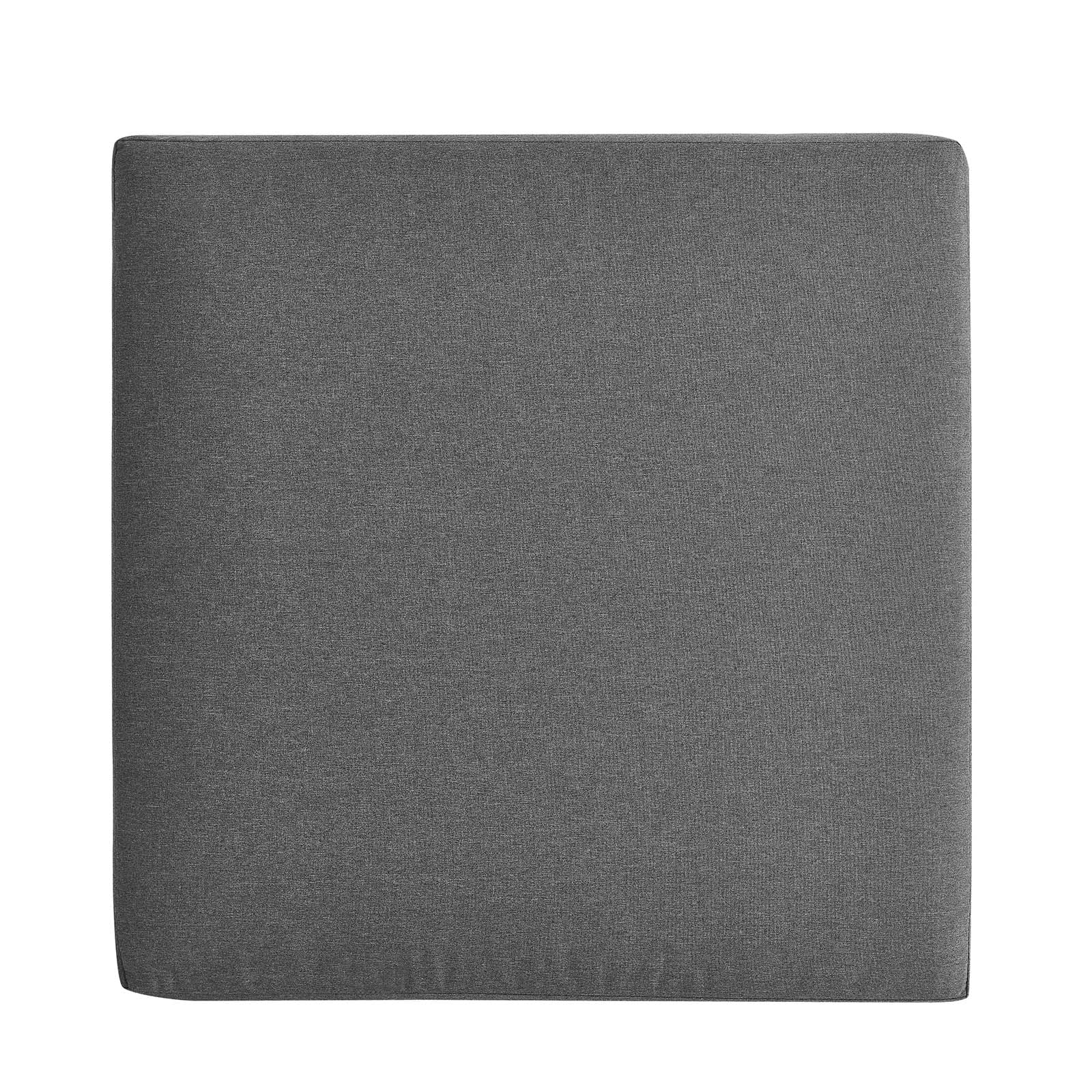 Tahoe Outdoor Patio Powder-Coated Aluminum Ottoman in Gray Charcoal