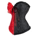 thumbnail image 2 of Corsets for Women Overbust Corset Bustiers Top Women Lace Up Lingerie Plus Size Black and Red 6XL, 2 of 5