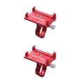 thumbnail image 1 of maskred Aluminum Alloy Mobile Phone Holder for Smartphone 3.5-6.2 inch Mobile Cell Phone Bike Handlebar Mount Bracket Racks red 2Set, 1 of 6