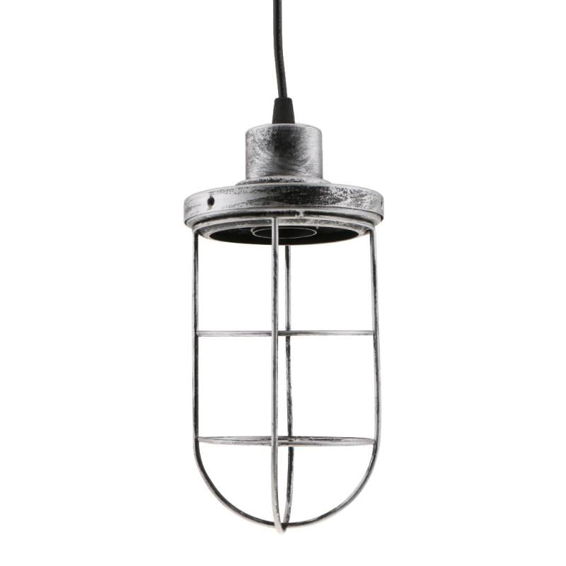 Iron Chrome Lamp Shade Chandelier Ceiling Light Cage Pendant Craft Home Party 