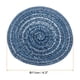 thumbnail image 2 of Uxcell 4 piezas de manteles individuales redondos trenzados de 4" antideslizantes para mesas de comedor, lavables, aislamiento térmico, manteles individuales tejidos, azul oscuro, 2 of 7