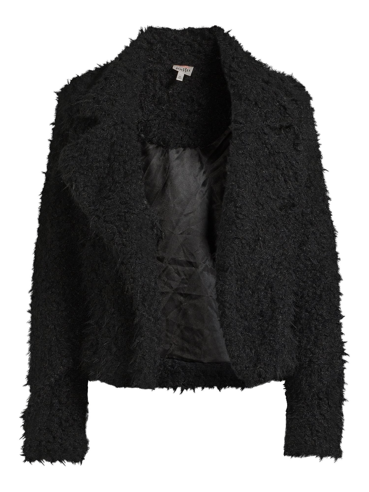 Belle du Jour Juniors Faux Fur Open Front Jacket, Sizes XS-XL