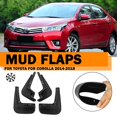 thumbnail image 1 of ALLTIMES 4PCS Mud Flaps Splash Guards for Toyota Corolla 2014-2018, Black PP Plastic Mudguard, 1 of 7