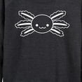 thumbnail image 3 of Instant Message - Axolotl Outline - Women's Lightweight French Terry Long Sleeve Shirt, 3 of 6