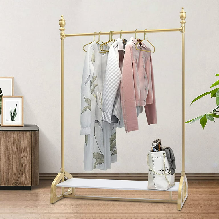 Industrial Pipe Clothing Rack Heavy Duty Clothes Rail Hanging Rack Display  Shelf