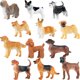 thumbnail image 5 of FELTECHELECTR 12 adornos de resina para perros en miniatura. Adornos de cachorros pequeños. Figuras de perro., 5 of 7