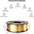thumbnail image 2 of ouhos Silk Metallic Gold PLA 3D Printer Filament, 1.75 mm 1 kg, ±0.02 mm Accuracy, Smooth Shiny Metal-Like Surface, For Most FDM 3D Printers, 2 of 7