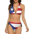 thumbnail image 4 of NICKSUN Women's Bikini Sets, Cute Print Two Piece Bathing Suits Sexy Halter Padded Bikini Swimsuits, 4 of 6