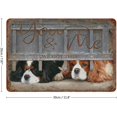 thumbnail image 2 of Vintage Tin Sign You and Me We Got It Dogs Retro Metal Tin Sign Gift for Couples Home Decor Plate Wall Art Farmhouse Sign Living Room Decor for Birthday Christmas Valentine's Day 12"x8", 2 of 8