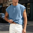 thumbnail image 2 of LIaqionyy Men's Sleeveless Shirts Crop Vest Top Crew Neck Comfortable Loose Running Pullover Tank Tops Clothes, 2 of 8
