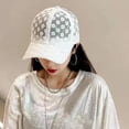 thumbnail image 2 of XIAOCHA Women's Lace‑Embroidery Baseball Cap Solid Outdoor Travel Sun‑Visor Casual Head‑Cover,WH3, 2 of 4